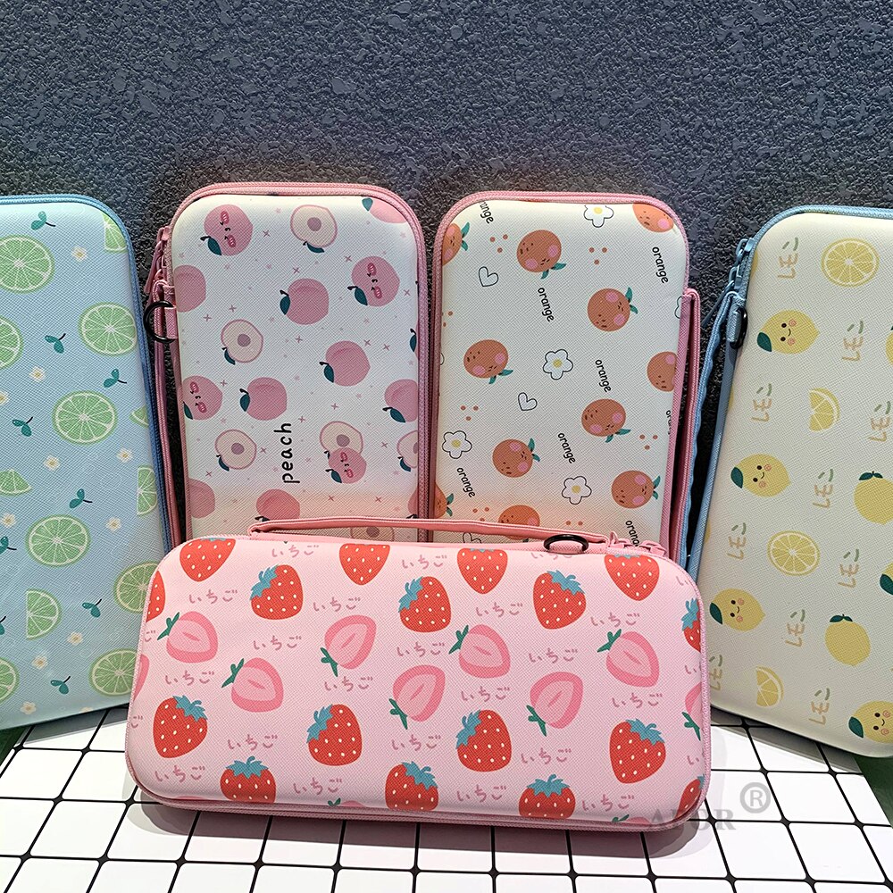 New Arrival śliczne torby do przechowywania owoców na przełącznik Nintendo Kawaii Travel Carry etui ochronne konsola do gier Shell ze smyczą