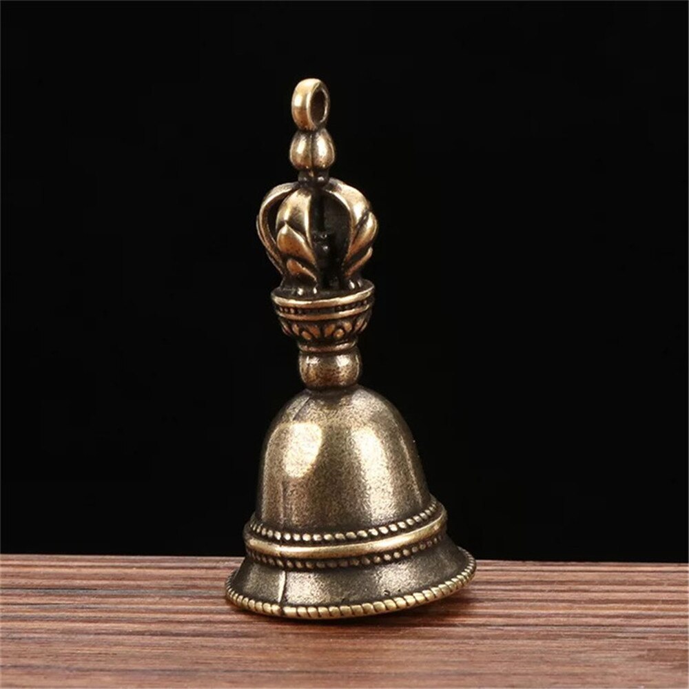 Brass Handicraft Magic Bell Wind Bell Tibetan Bronze Bell Keychain Pendant For Cristmas Home Decoration Pendant Antique Bell