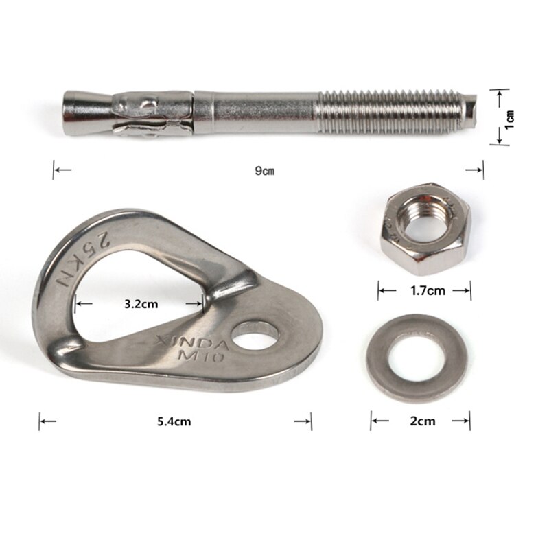 XINDA Rock Climb Fastening Bolt Fixed Point Expansion Screw Piton Karabiner Rock Piton Nut