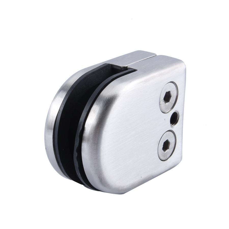 Stainless Steel Glass Clamp 1Pc/4Pc Flat Round Holder Glass Clamp Bracket for Balustrade glass bracket