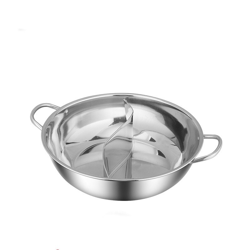 Unik traditionel kinesisk lækker mad hotpot pot rustfrit stål induktion komfur gaskomfur køkken køkkengrej suppe madlavning: 28cm