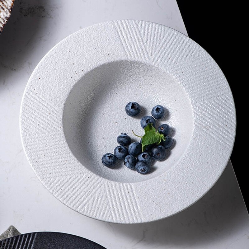 CHANSHOVA 10 cal ceramiczny kreatywny 450ml miska na makaron salaterka gruba zupa płyta osobowość chińska porcelana G327