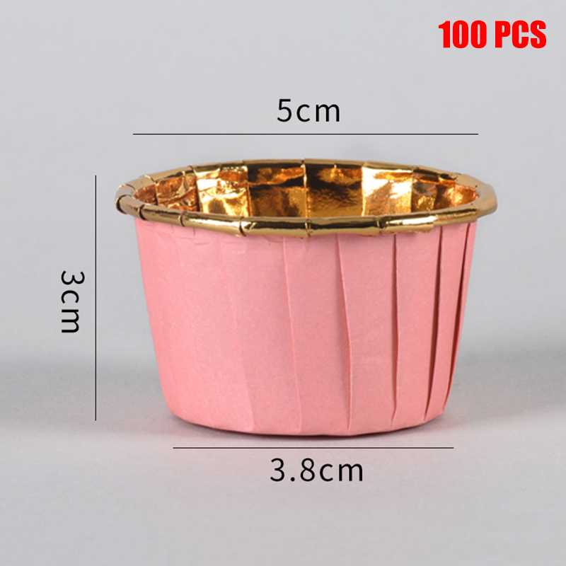 50/100pcs Aluminum Foil Cupcake Paper Cupcake Line... – Grandado