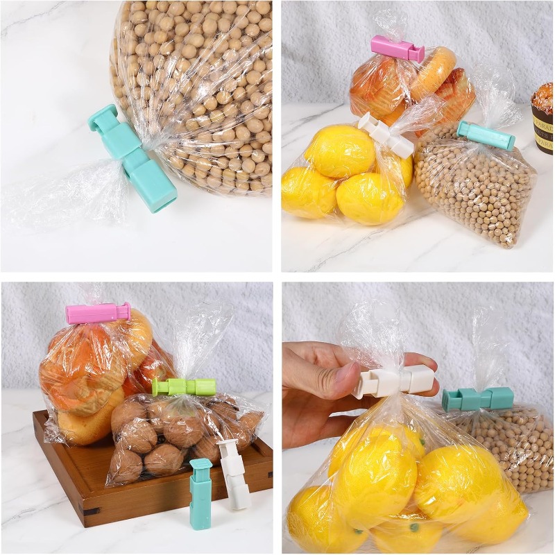 4 szt. Klipsy robić zamykania torebek na przekąnarty, plastikowe klipsy robić zamykania, klipsy robić chleba, klipsy robić torebek na chipsy i inne torebki z żywnością