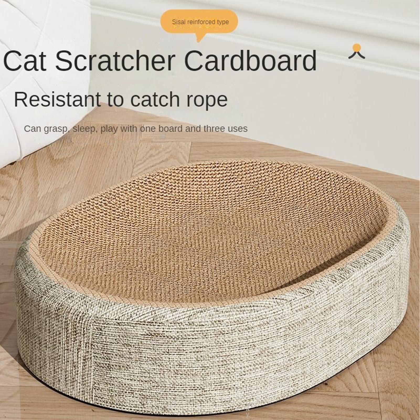 Oval Cat Scratching Board Protect Furniture Grinding Claw Toys Corrugated Paper Wear-resistant Cat Nest Cat Accessories