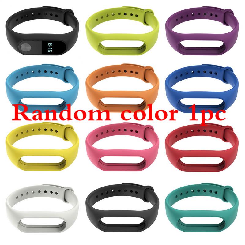 Pulseira de silicone para xiaomi mi band 2, bracelete de 11 cores relógio straptxtb1: 12 random color