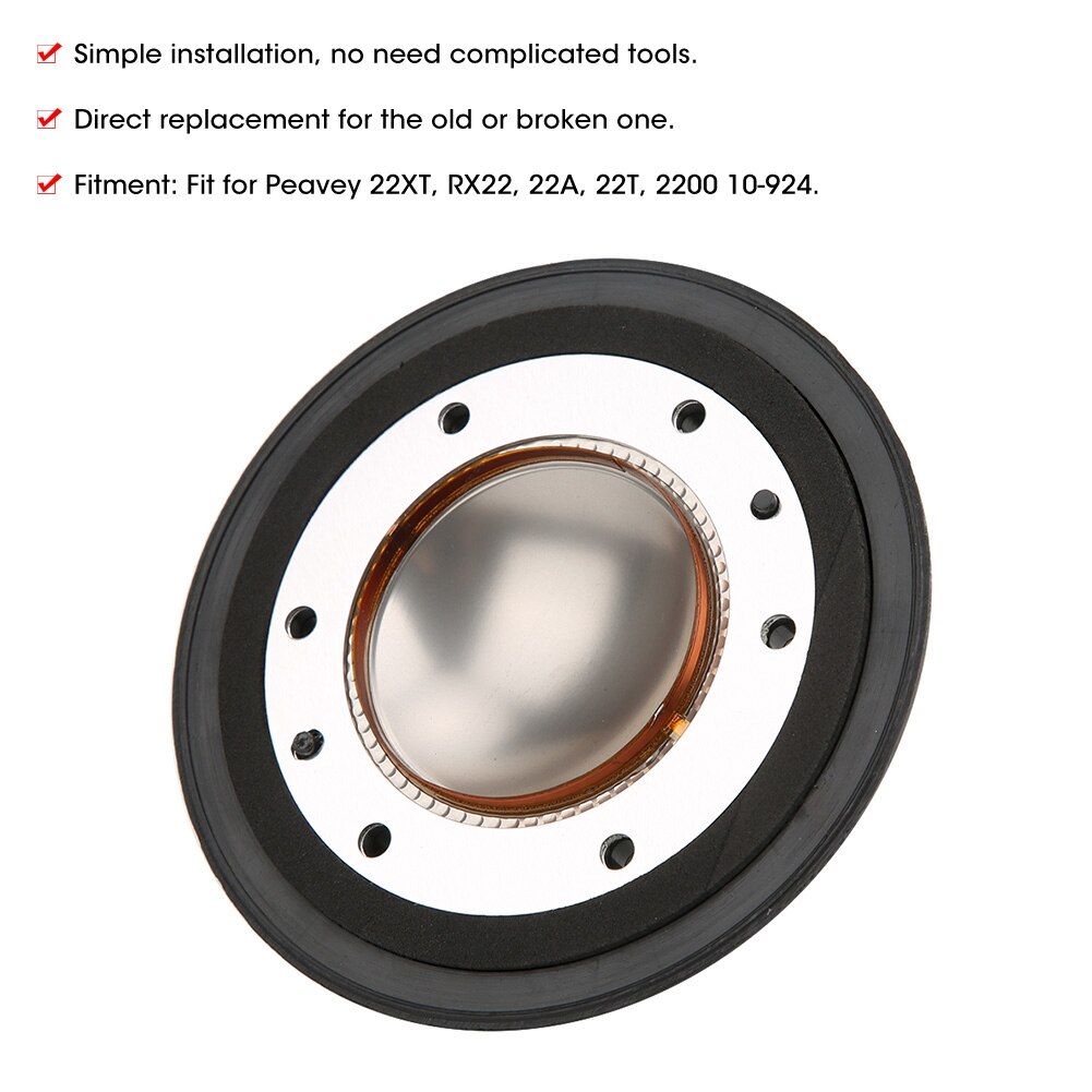 Diafragma de Tweeter de repuesto para altavoz, accesorios compatibles con Peavey 22XT RX22 22A 22T 924, 10-2200, 1 ud.