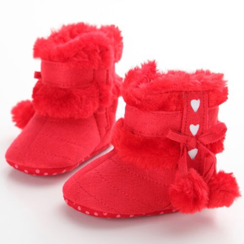 Schattige Baby Meisje Schoenen Winter Warm Peuter Soft Sole Katoen Snowboots Schoenen Baby Meisjes 0-18M