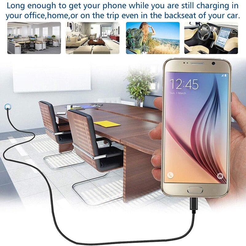 5M Micro usb kabel für android Extra Lange Ladekabel Nylon Geflochtene High Speed Durable Schnelle Lade USB Ladegerät für samsung