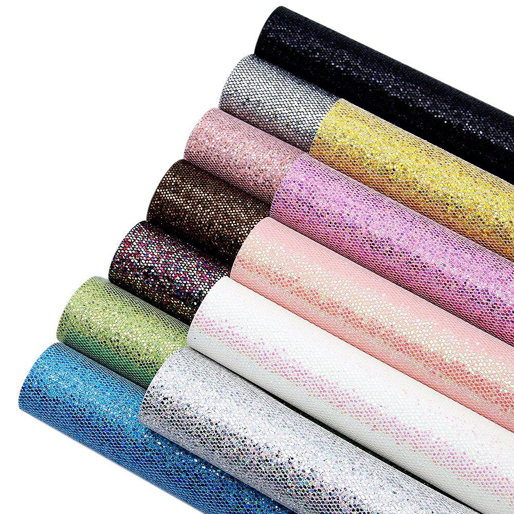 20*34cm tykke glitter støt tekstur kunstskinn stoffark til å lage håndlagde øredobber sløyfer ,1 yc 9915