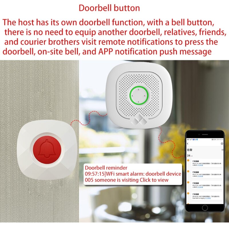 TUYA WiFi Home Security Alarm System Compatible with Alexa and -Google Assistant Ideal for Home Garage Apartment Office