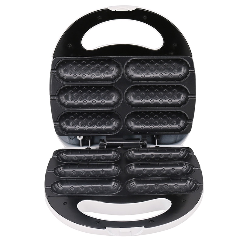 Elektrisk sprø mais hotdog vaffel maker mini fransk muffin hundepinne pølse maskin frokost panne baking grill uk pl