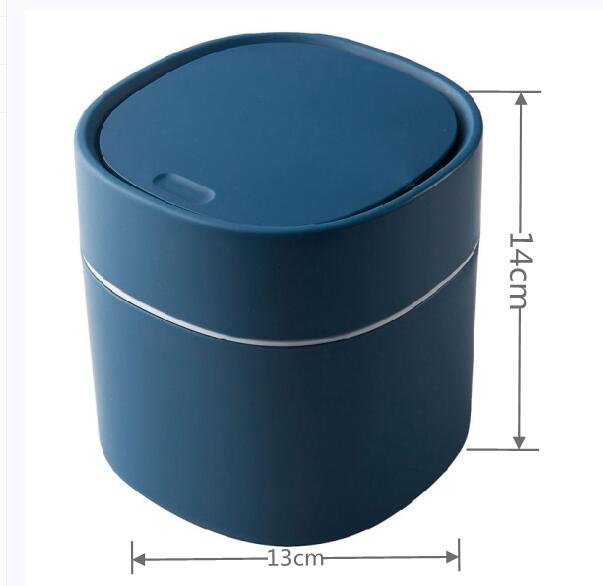 Mini Kleine Abfall Mülleimer Schreibtisch Müll Korb Hause Tisch Kunststoff Mülleimer Büro Liefert Mülleimer Kleinigkeiten Fass Kasten: prallen-Blau