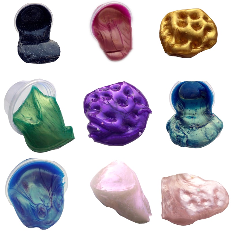 Color Pearl Slime Puff Glue Gum Crystal Slime Fluffy Lizun Mud Slime Putty Soft Clay Plasticine Toy Antistress For Kids