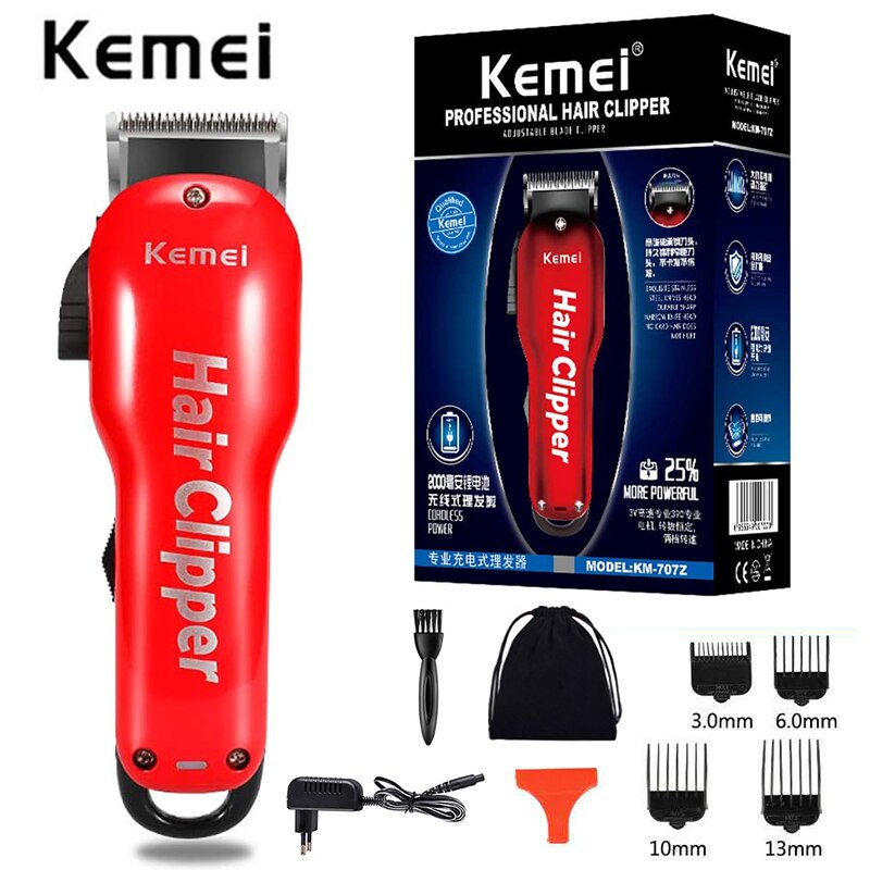 Kemei Oplaadbare Tondeuse Professionele Tondeuse Scheren Machine Haar Knippen Baard Scheerapparaat Kemei-707Z: Default Title