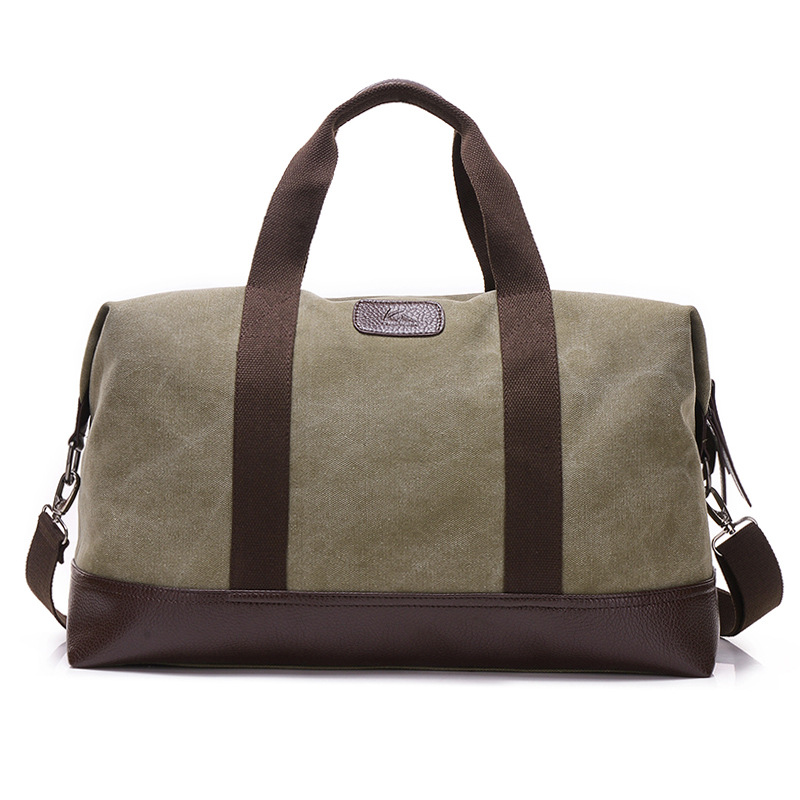 Vintage Canvas Tassen Voor Mannen Reizen Handbagage Tassen Weekend Overnight Tassen Grote Outdoor Opbergtas Grote Capaciteit Plunjezak: ArmyGreen