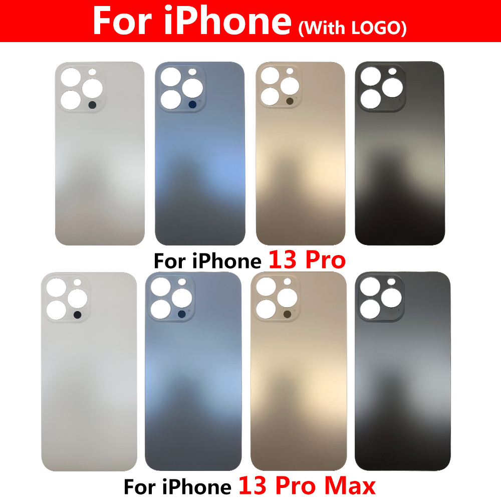Big Hole powrót bateria drzwi tylna pokrywa szklana pokrywa baterii Case z klejem zamiennik dla iPhone 13 Pro Max