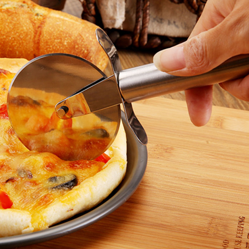 4 Patronen Keuken Pizza Snijgereedschap Dubbele Roller Pizza Mes Cutter Rvs Pizza Cutter Gebak Pasta Deeg Crimper