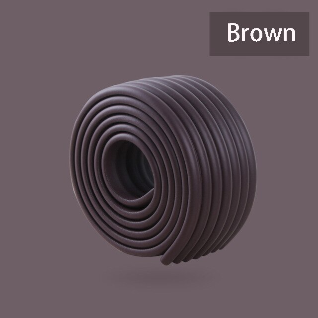 2m baby barnsäkerhet bord hörnskydd skydd barn skum stötfångare kollision breda kuddremsor glas skrivbord kant krockbygel: Brun