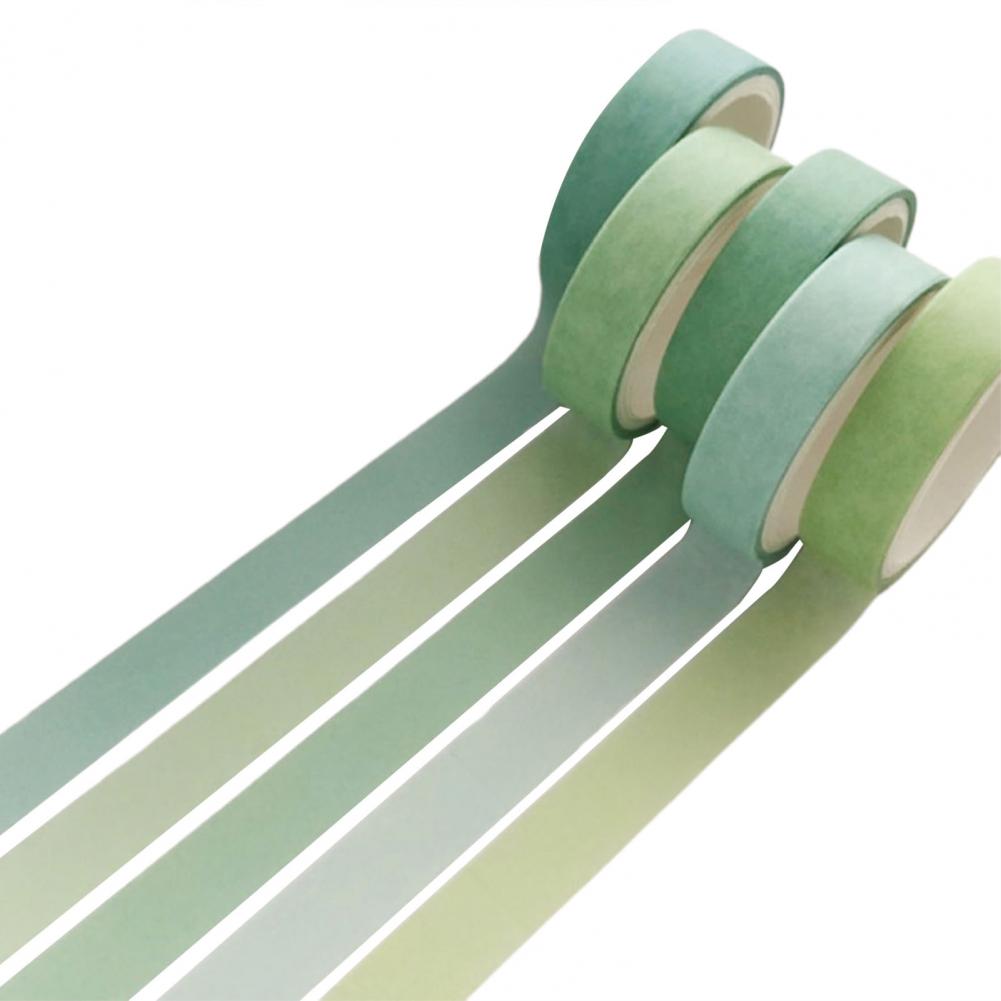 5 rouleaux/Ensemble BRICOLAGE Washi Ruban Auto-Adhésif Facile à Déchirer multi-usage Facilement Déchiré Washi pour Planificateur Fournitures: 3