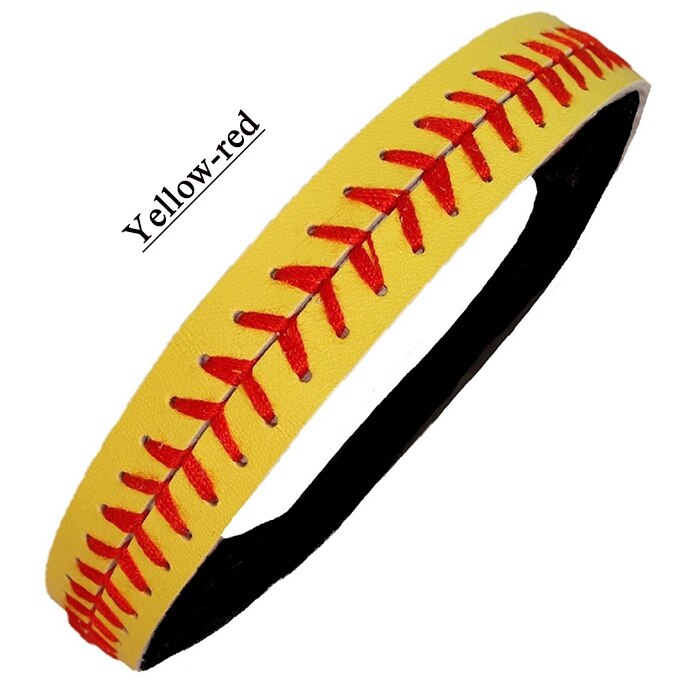 Diademas de softball-Costura de punto Fastpitch elástico deportivo y Diadema de de Judy: softball yellow