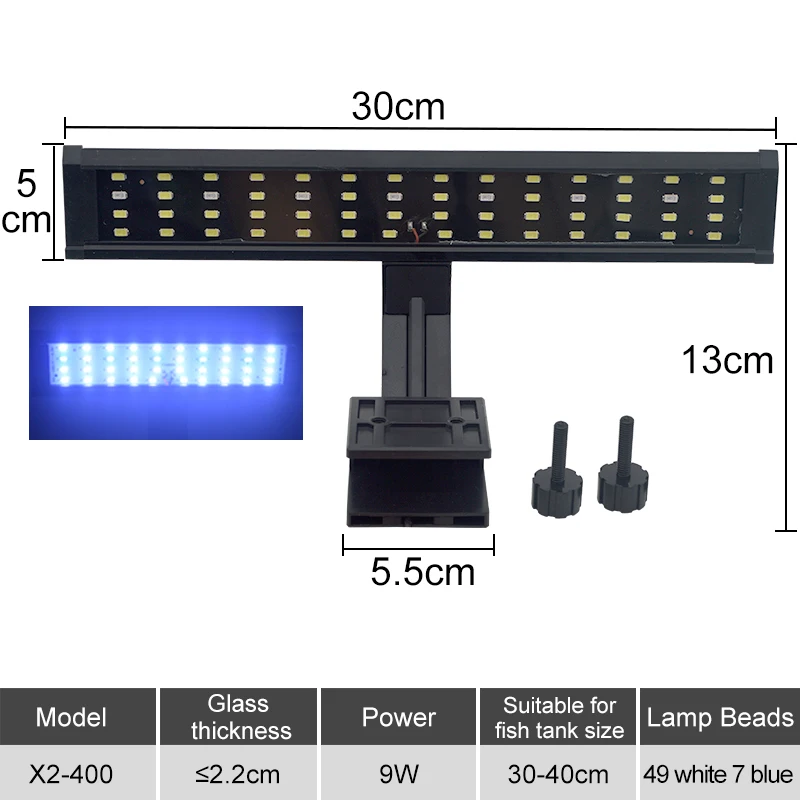 Aquarium Beleuchtung 5W/7W/9W/12W LED Aquarium Licht Ultra-dünne Anlage Wachstum Clip Licht Aquarium Beleuchtung Aquarium Zubehör: green / EU-Stecker