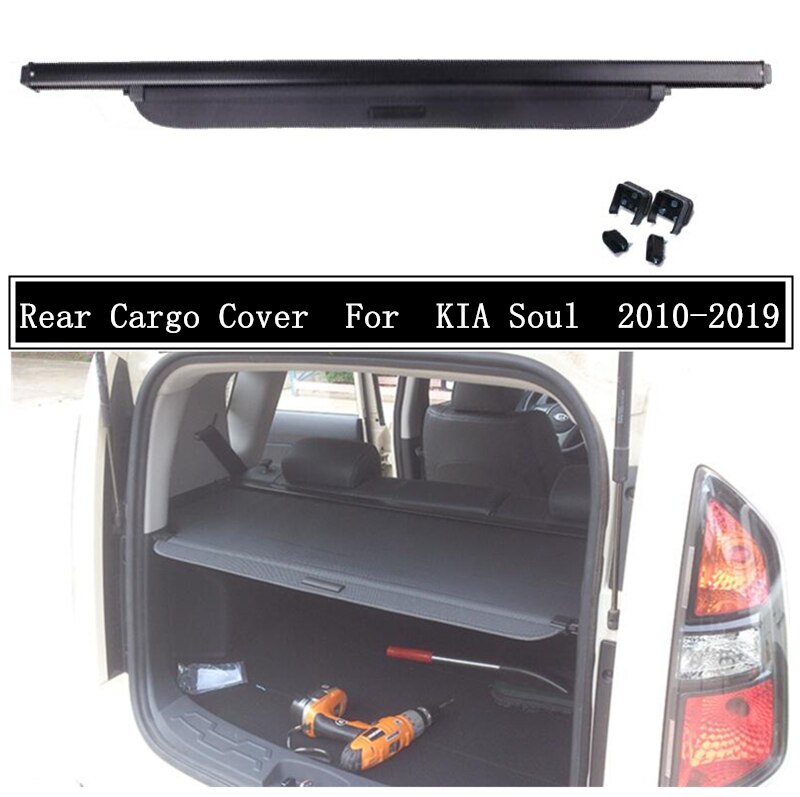 Rear Cargo Cover For KIA Soul Partition Curtain Screen Shade Trunk Security Shield