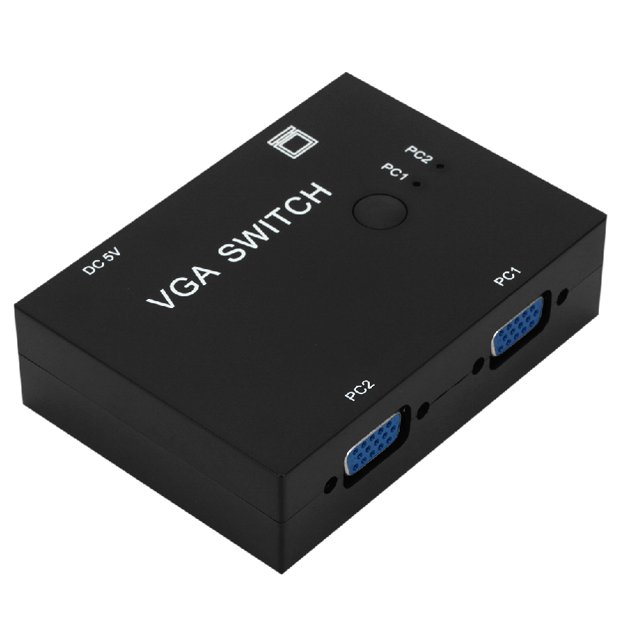2 In 1 Out Switcher 2 Poort Vga Switch Box Vga Voor Consoles Set-Top Boxes 2 Hosts delen 1 Display Notebook Projector Computer