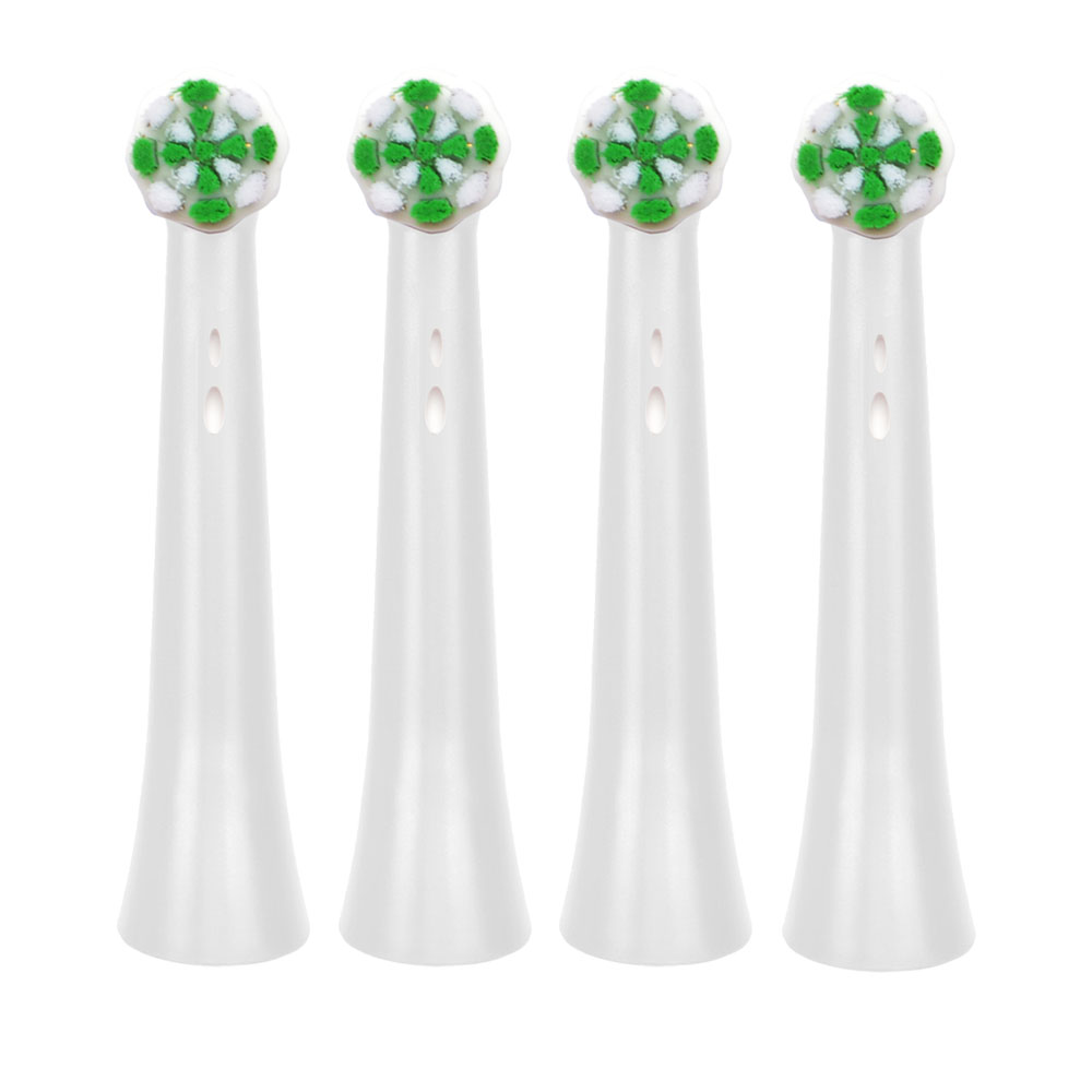 4 Stuks Vervanging Opzetborstels Compatibel Met Voor Braun Oral B IO 3 4 5 6 7 8 9 10 Serie elektrische Tandenborstel: green