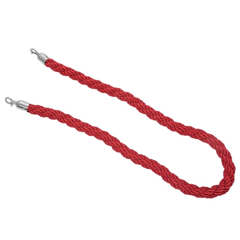 Corde de barrière à Queue torsadée de 1.5m de long, de rouge pour les supports de poteaux