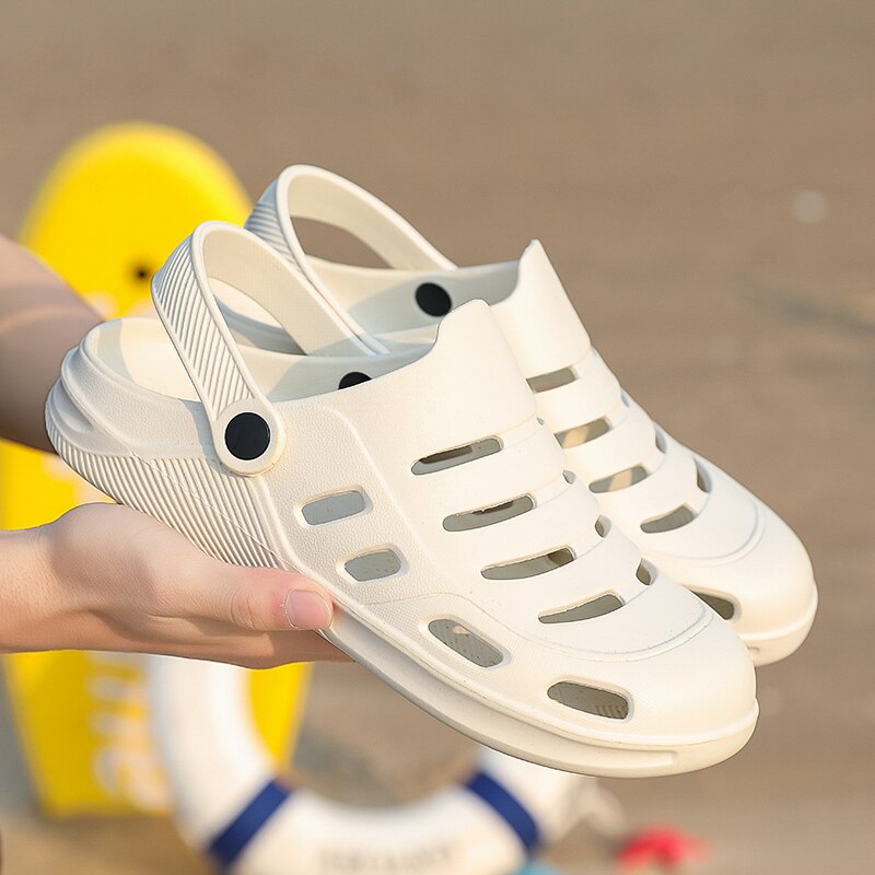 Weh vita sandaler hane vuxen lätt andas träskor skor eva sandalias herr sandaler sommar strand tofflor gummi träskor för män