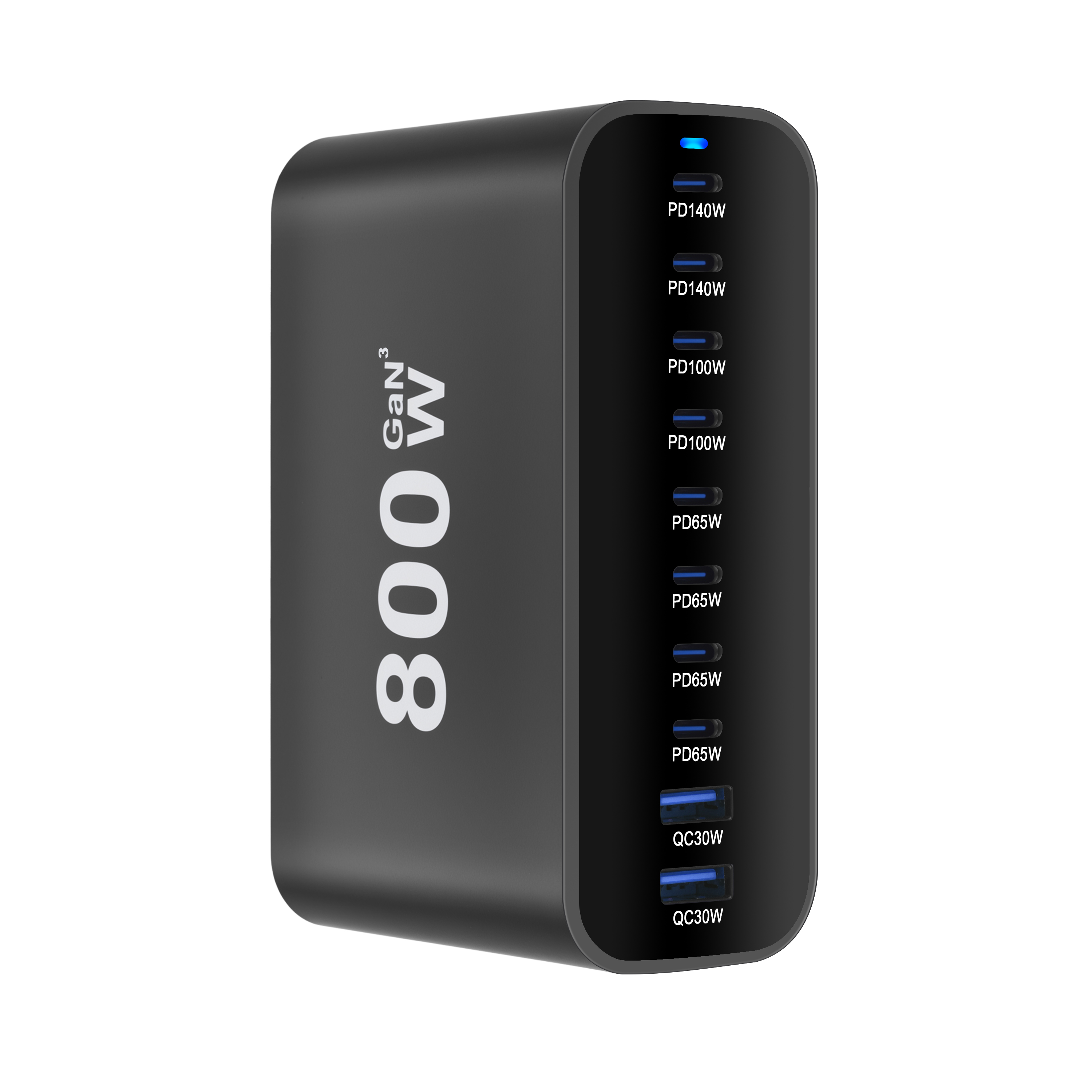 800w 8 c 2a usb c laddare bärbar laddningsstation med 10- portar bordsladdare för mobiltelefoner surfplattor och mer