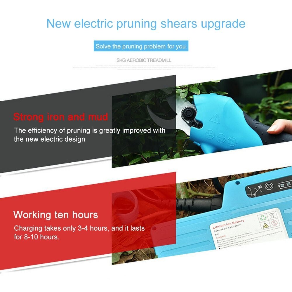 Pruning scissors Electric Gardening Pruning Shear Rechargeable Scissor Fruit Tree Branches Cutter Home Gardening Cutting Tool