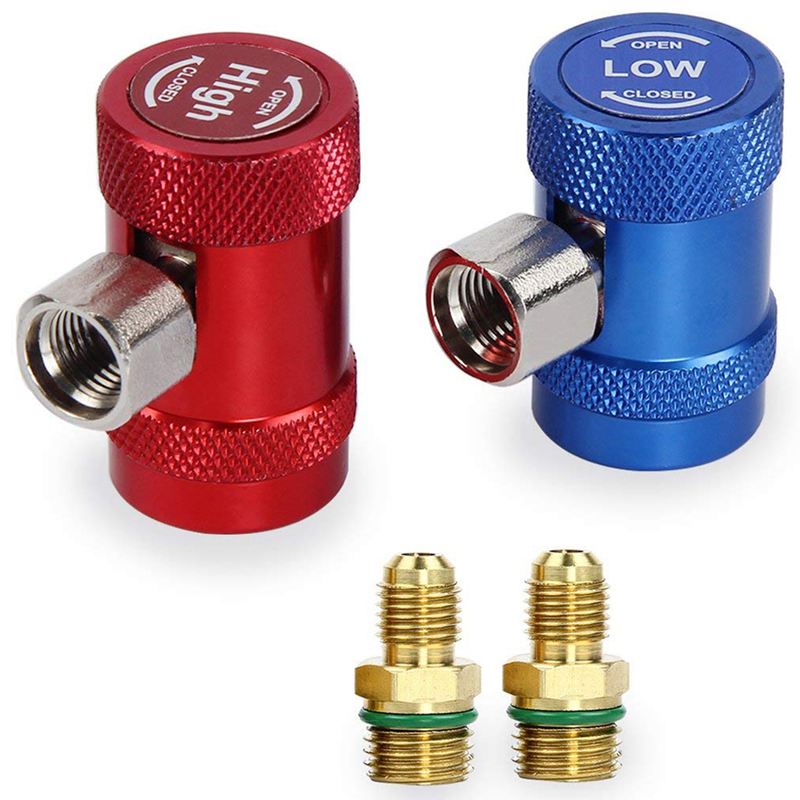 AU05-voiture Auto AC haut/bas côté R1234yf coupleurs rapides adaptateurs Kit de Conversion avec coupleurs manuels