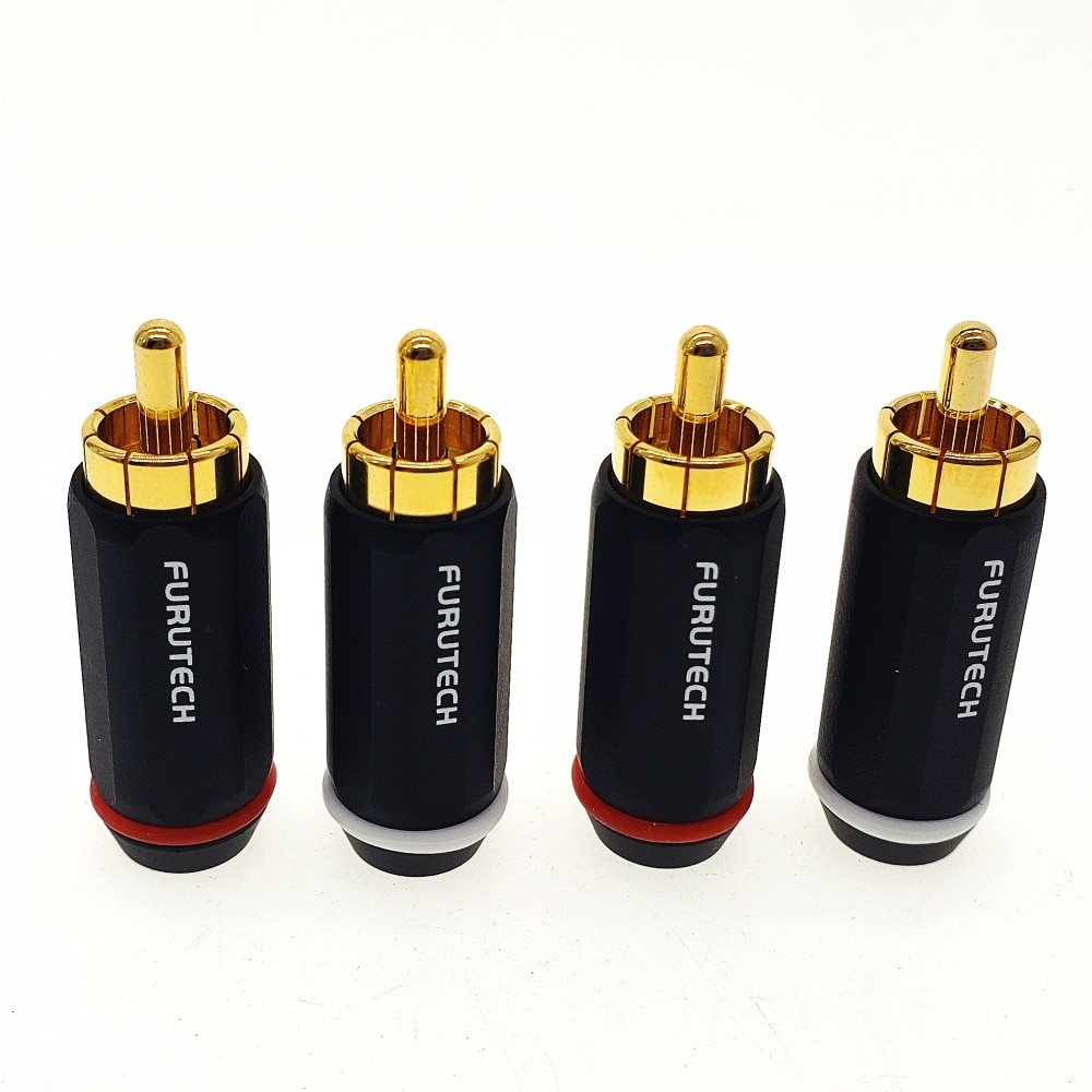 FURUTECH FP-126R RCA Connector plug Rhodium/Gold Plated FP-126R PCOCC central pin hifi hi-end Original box Made in Japan