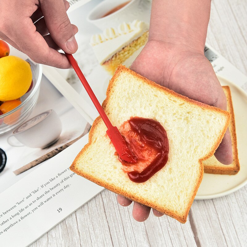 1/3 Pcs Siliconen Dubbele Kop Kleine Spatel Mini Brood Jam Spatel Drink Mixer Keuken Bakken Zuigmond Gereedschappen Bakvormen Accessoires