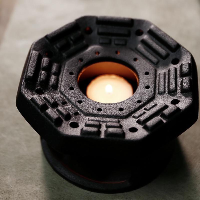 Lampe à alcool en céramique | Poterie, chauffage , réchaud, thé , poêle à thé grossière, bougie chauffante, thé, café, support de théière