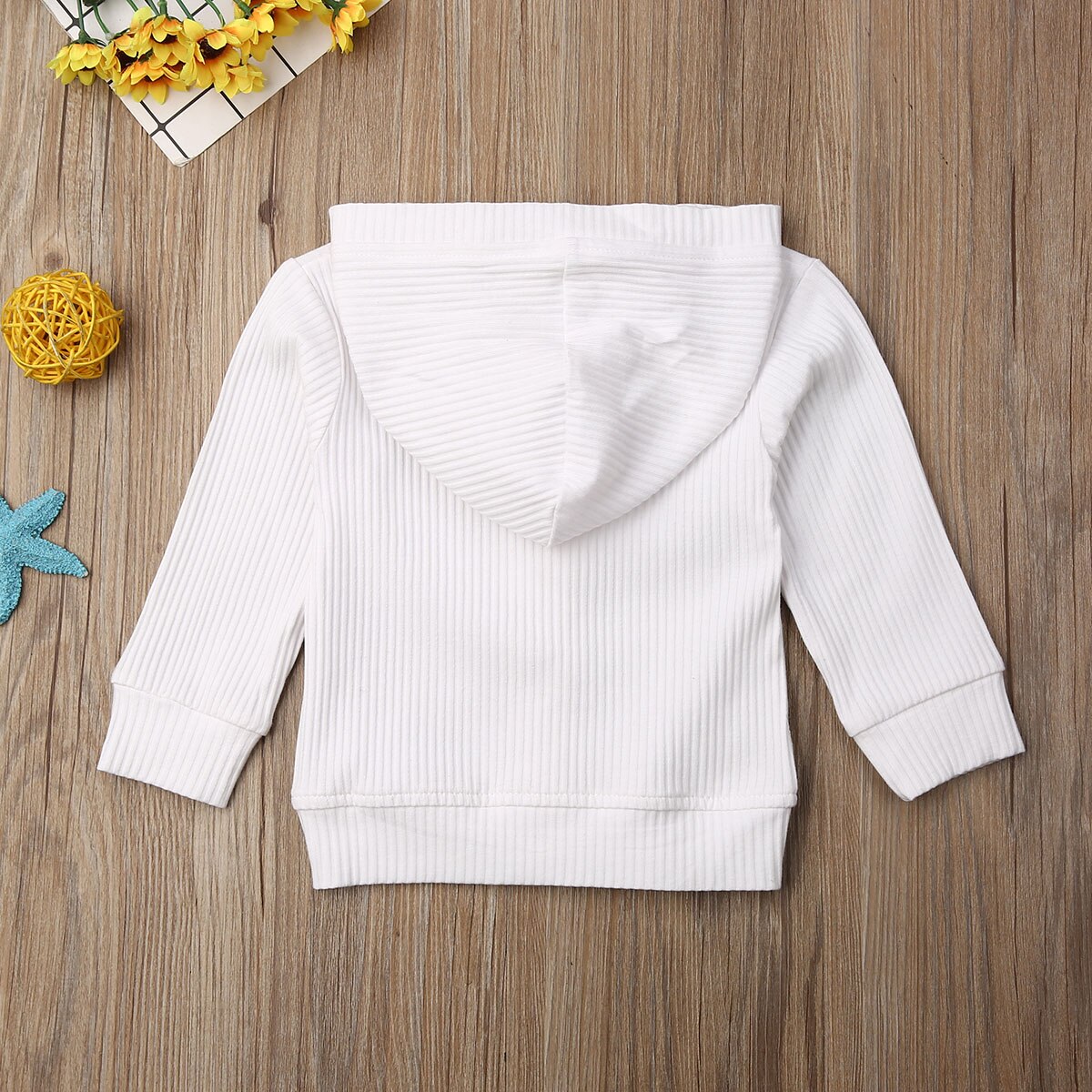 Inafnt Baby Meisje Jongen Gebreide Katoenen Jassen Knit Truien Vest Tops Warm Fall Kleding Solid Lange Mouwen Hooded Jassen 0-24M