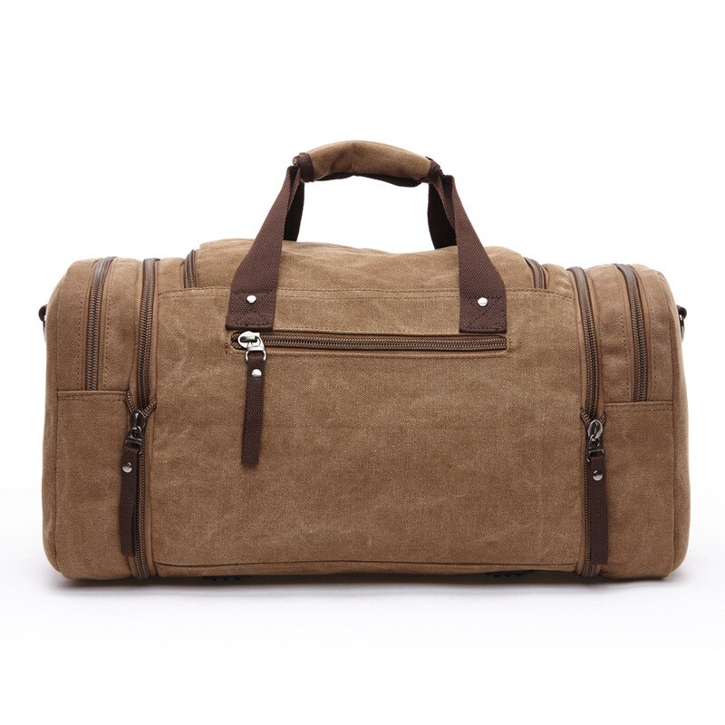 Mens Canvas Reistas Grote Capaciteit Travel Duffle Bag Weekender Bag Outdoor Canvas Tassen Reizen Met Schoudertas