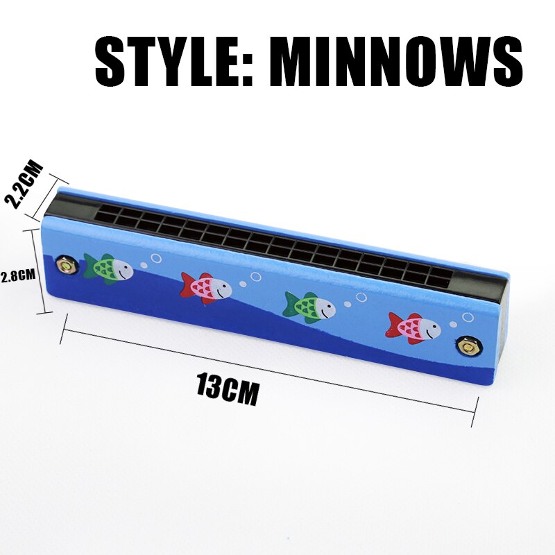 Toy Early Education Cartoon Color Woodwind Harmonica Melodica Toys Musical Instruments 16 Holes Double-Row Blow As: NO.6