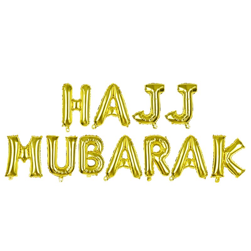 16inch Eid Mubarak Letter Foil Balloon Gold Silver Ramadan Mubarak Helium Balloon Muslim Festival Party Decoration Supplies: B13