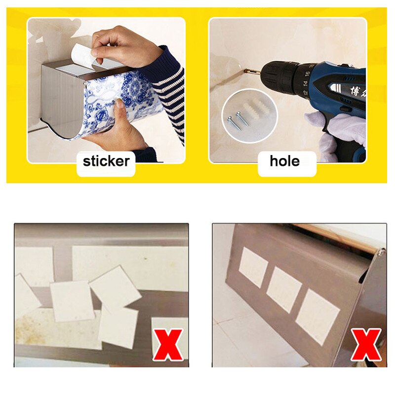 Stahl Zauberstab WC Papier Kasten Porta Carta Igienica Bianco Higienico Wasserdicht Wc WC Papier Halfter Gewebe Wc Papier Halfter