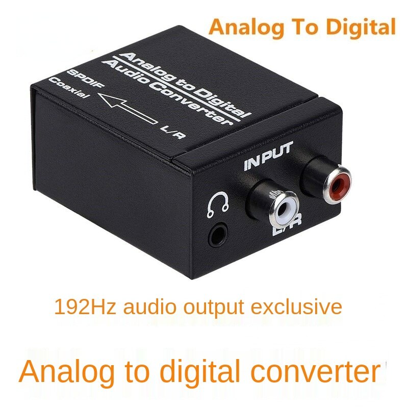 R/L RCA 3.5mm AUX Analog To Digital Audio Converter Coaxial Toslink Optical Audio Adapter with Optical Cable Coaxial Cable