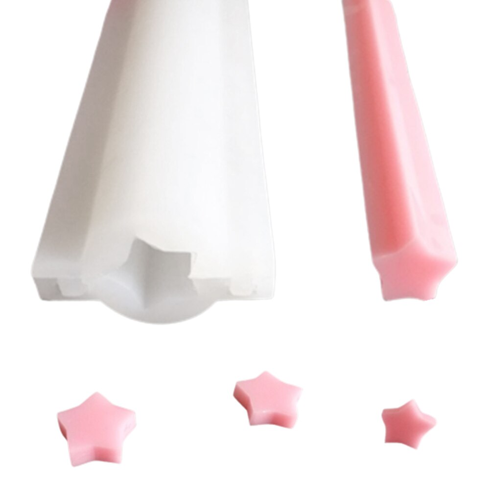 SALES! Dolphin Round Heart Shape Silicone Soap Mold Pipe Tube Handmade Cake Baking Tool Handmade soap silicone mold: Pentagram