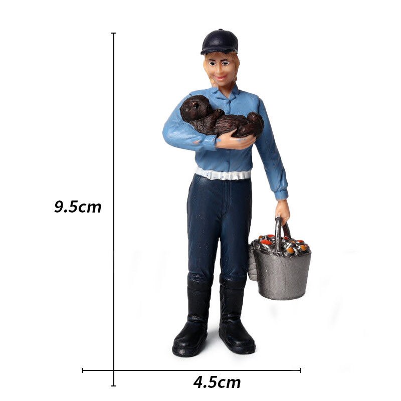 Farm People Farmer Police Breeder Farmwife Figure Model Decor Collector Toy Collector Decor Simulation Educational Figures: M-697