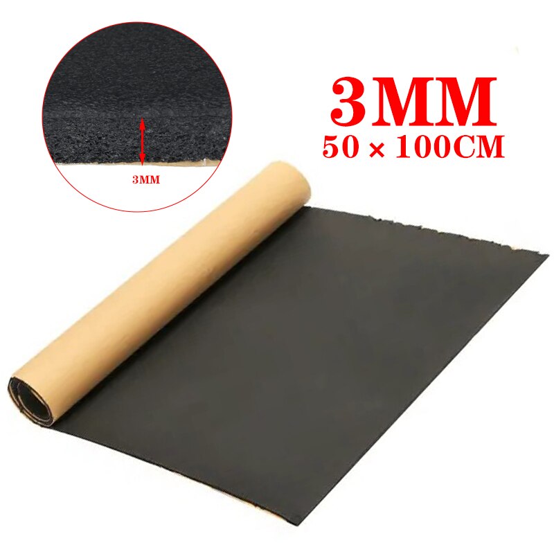 Isolamento térmico de algodão, isolamento acústico para carro, absorve o calor, espuma, isolamento térmico, algodão, 3/5/6/10mm, espessura 100/200cm: Marrom