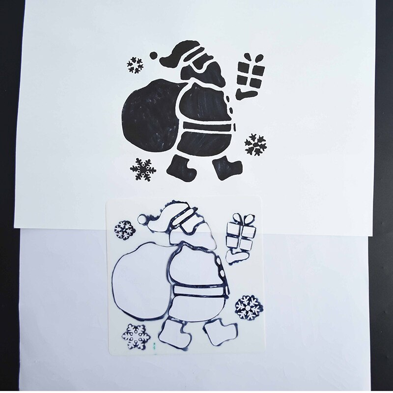 7pcs/set Merry Christmas Reindeer Santa Clause Layering Stencils Painting DIY Scrapbooking Craft Embossing Decorative Template