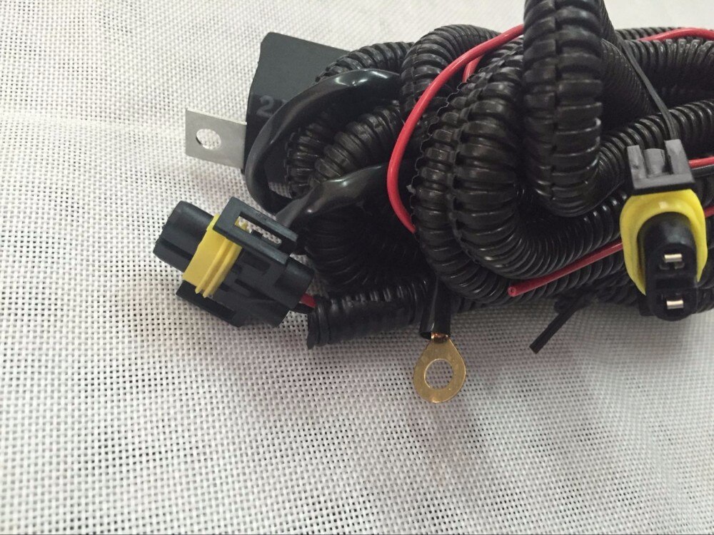 SWIEES OEM fog lamps line VW Fog Light Lamp Wires Harness Cable With Fuse For VW Polo Golf Jetta MK5 MK6 100CM