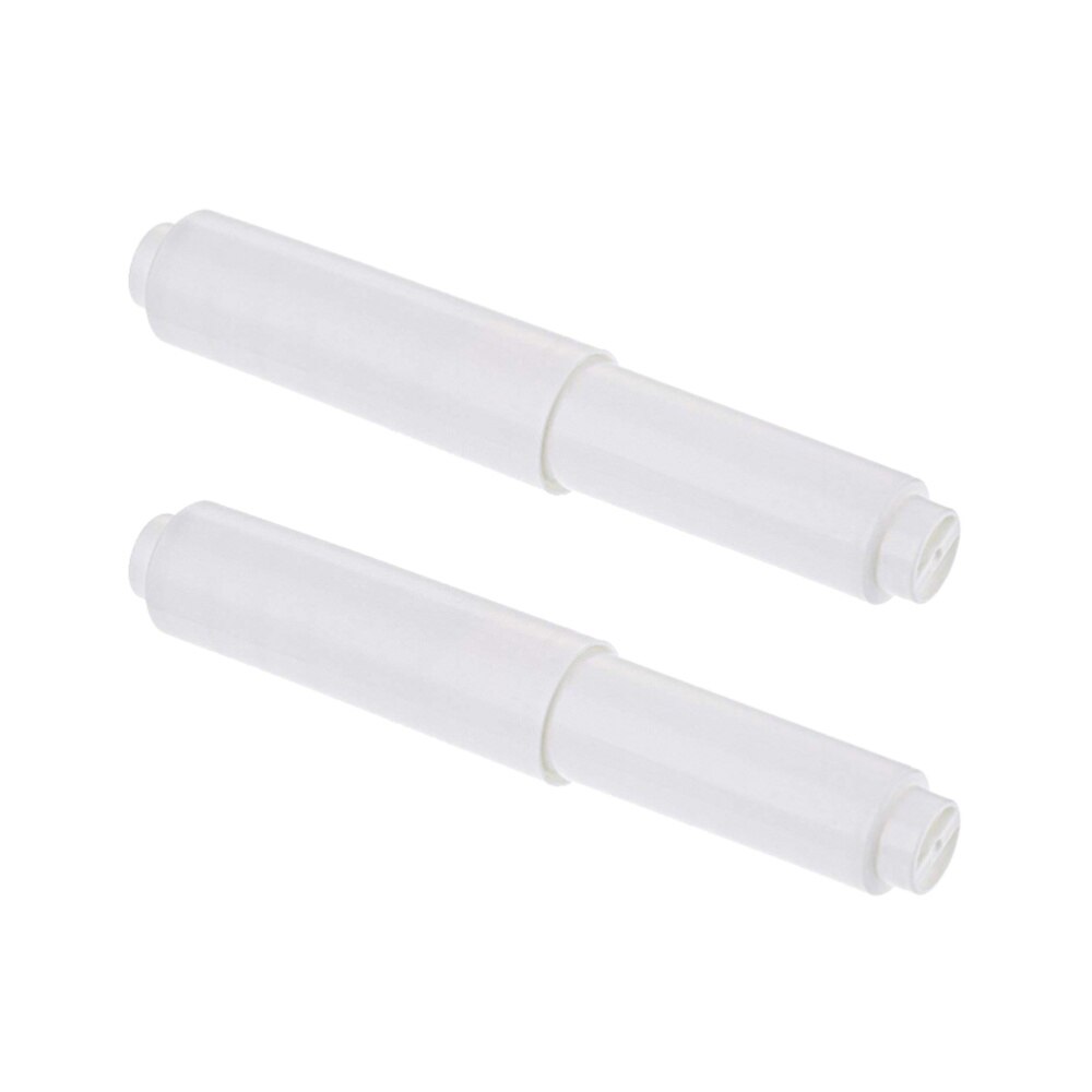 3pcs Bathroom Towel Spring Coil Rod Paper Winder Holer Flexible (Silver): White