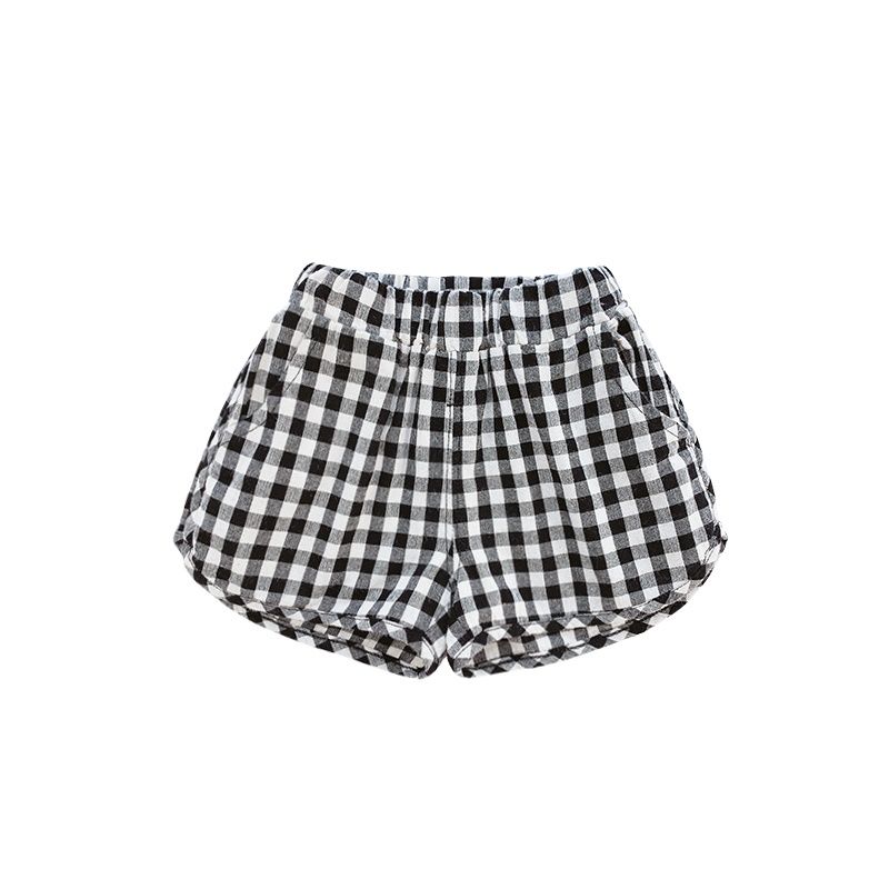 VIDMID abiti estivi per ragazze pantaloncini scozzesi per bambini pantaloncini casual per bambini estivi P6116: 2T